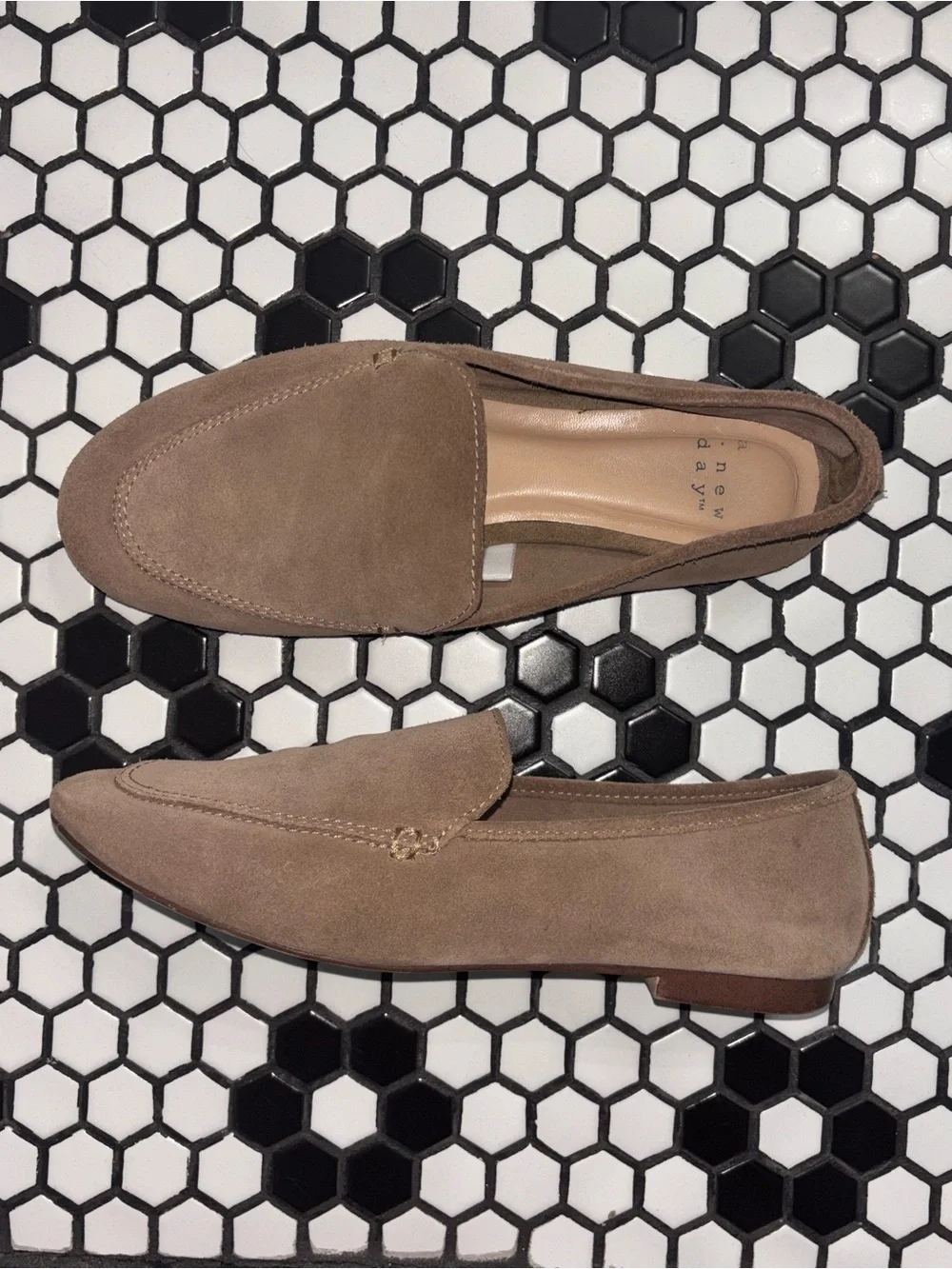 a new day Taupe Suede Women's Slip-On Loafers